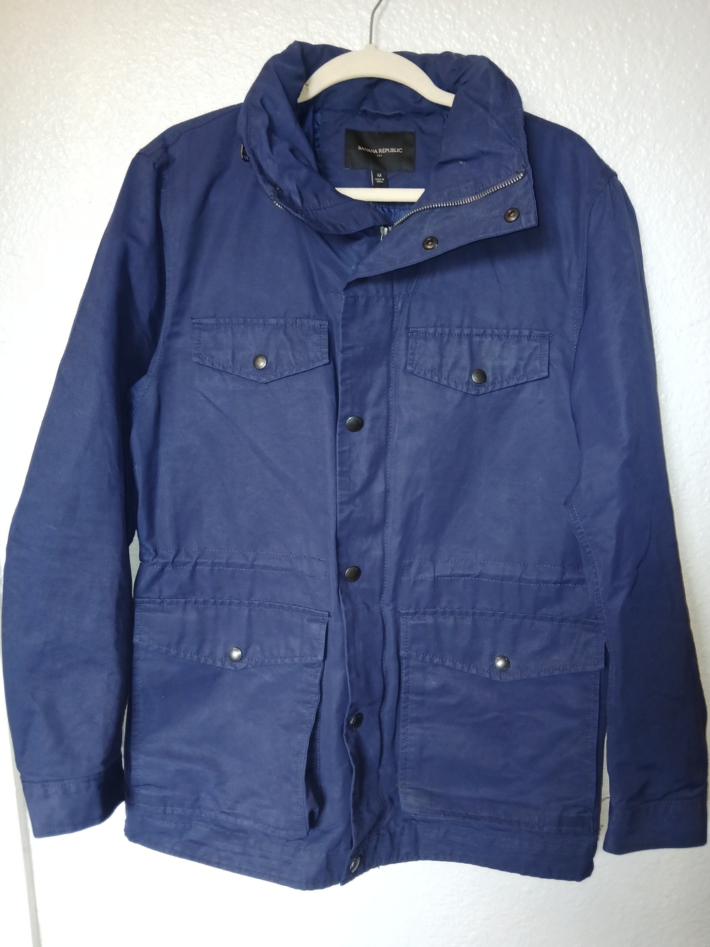 Banana Republic Men's Deep Blue Military Field Jacket